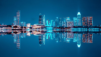 Cities, Night City, City Lights, Megapolis, Megalopolis, Panorama HD wallpaper