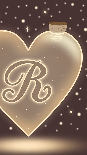 R Name Ka, Cute Heart HD phone wallpaper