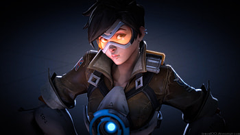 Tracer Ovewatch Art, overwatch, games, xbox-games, ps-games, pc-games, 2016-games HD wallpaper