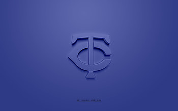 Minnesota Twins emblem, creative 3D logo, blue background, American baseball club, MLB, Minnesota, USA, Minnesota Twins, baseball, Minnesota Twins insignia HD wallpaper