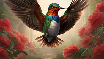 Hummingbird, hummingbird, bird, flower, tree, colorful HD wallpaper