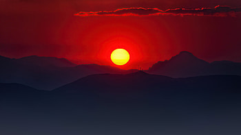 Burning Mountain Sunset , sunset, morning, nature HD wallpaper