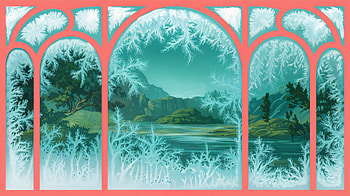 Frosty Window Wonderland - Ultra, frosty window, landscape, nature, frosty, illustration HD wallpaper