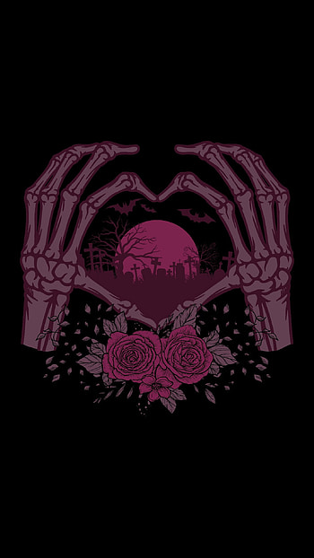 Goth love, heart HD phone wallpaper