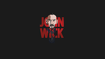 John Wick Minimalism , john-wick, movies, dark, artwork, digital-art, minimalism HD wallpaper