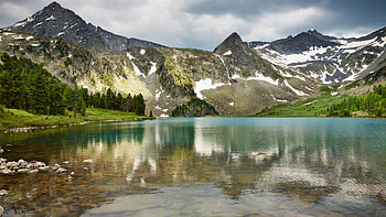 Spectacular..., reflection, forests, beautiful, mountains, water, lake HD wallpaper