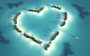 Landscape, Sea, Palms HD wallpaper