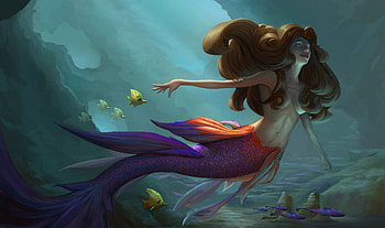 Mermaid, pesti, steve yang, fish, girl, water, siren, summer, underwater, vara HD wallpaper