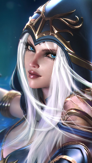 Ashe, League of Legends, Ultra , Stunning visuals HD phone wallpaper