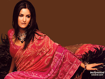 katrina, beautiful, actress, saree, kaif HD wallpaper
