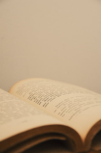 Open book with printed words, graphed in warm lighting with copyspace. HD phone wallpaper