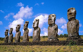 Easter Island, Ahu Tongariki, Chile background, Travels HD wallpaper