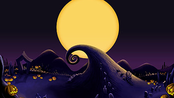The Nightmare Before Christmas Landscape PC and . HD wallpaper