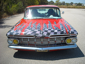 1959 belair, airbrushed 1959 belair, 59 chevy belair, custom 1959 belair HD wallpaper