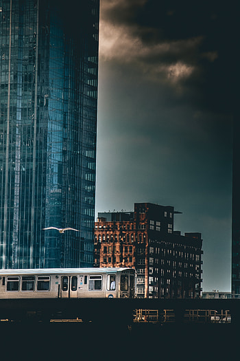 Cities, Architecture, City, Building, Dark, Train HD phone wallpaper