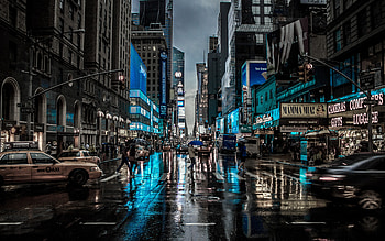 New York City Street Reflection Motion Blur Dark , new-york, city, street, reflection, dark, world, graphy HD wallpaper