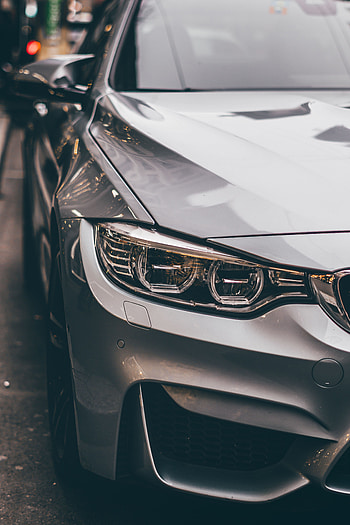 Cars, Lights, Car, Front View, Machine, Grey, Headlights HD phone wallpaper