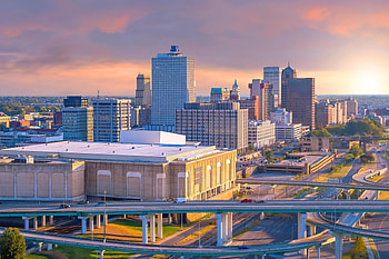 Memphis Skyline, Aerial view, Downtown Memphis, Urban stock HD wallpaper