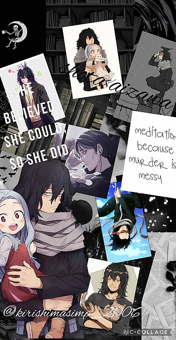 Eraser head, shota, shota aizawa, mha, bnha, cute, cats, japanese, dadzawa, black and white, positive quotes, anime, aizawa HD phone wallpaper