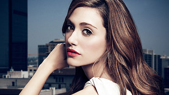Brunette, gorgeous, Emmy Rossum, actress HD wallpaper
