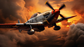 Vintage P-51 Mustang Warplane, warplane, military, North American P-51 Mustang HD wallpaper