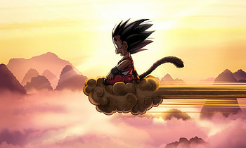 Flying Nimbus And Goku, goku, dragon-ball, anime, artist, artwork, digital-art, behance HD wallpaper