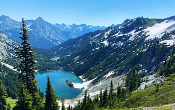 North Cascades National Park, Stehekin, Washington, landscape, trees, sky, lake, usa HD wallpaper
