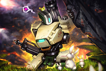 Overwatch Bastion Robot Artwork , widowmaker, overwatch, games, artwork, robot HD wallpaper