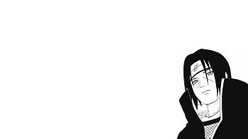 Itachi Uchiha, Naruto, Sharingan (Naruto), Anime, Black & White, Uchiha Clan HD wallpaper