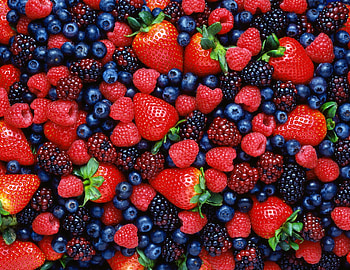 Berries, blue, summer, skin, red, texture, fruit, berry, vara HD wallpaper