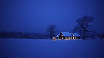 Landscape, Holidays, Winter, Houses, New Year, Snow, Christmas, Xmas HD wallpaper