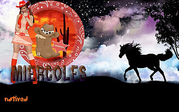 feliz dia, caballo, vaquera, miercoles HD wallpaper