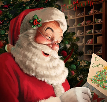 :), letter, white, craciun, man, christmas, red, larry jones, santa HD wallpaper