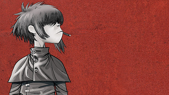 Anime illustration, Red-haired musician, Noodle screenshot, Cryzeen artwork HD wallpaper