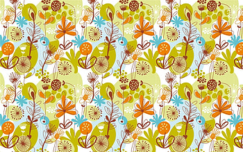 Summer Meadow Pattern, repetitive, vector, meadow, flowers, pattern HD wallpaper