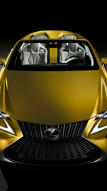 Lexus LF C2, Supercar concept, Gold luxury cars HD phone wallpaper