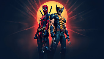 Deadpool And Wolverine A Legendary Face Off, deadpool-and-wolverine, deadpool-3, wolverine, deadpool, superheroes, artwork, digital-art, deviantart, ai HD wallpaper