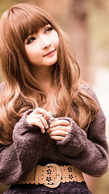 Cute For Girls, Korean Girl, Outdoor, Background HD phone wallpaper