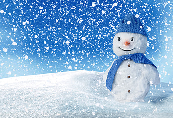Snowman, winter, craciun, snow, christmas, card, scarf, hat HD wallpaper