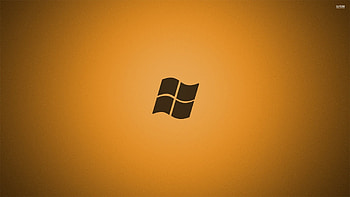 windows-7-logo-on-golden-background-51081-. HD wallpaper