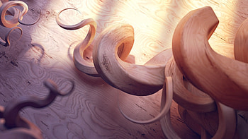 Wood, Tree, 3D, Shadow, Chip, Spiral, Spirals, Shavings HD wallpaper
