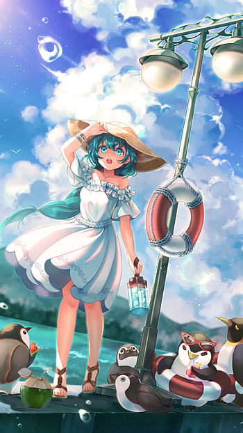 Anime girl hat, Cute , Sony Xperia Z5 Premium Dual, Anime HD phone wallpaper