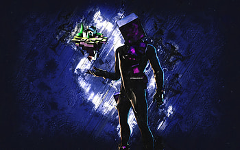 Fortnite Reactive Off Geometric Skin, Fortnite, main characters, blue stone background, Reactive Off Geometric, Fortnite skins, Reactive Off Geometric Skin, Reactive Off Geometric Fortnite, Fortnite characters HD wallpaper