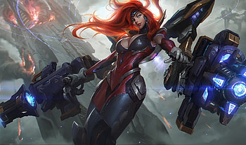 Miss fortune, big guns, League of legends, girl warrior HD wallpaper