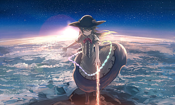 Anime girl, Tenshi Hinanawi, Touhou HD wallpaper