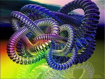 Crazy Eight, knotted, hose, reflected, colors, knot HD wallpaper
