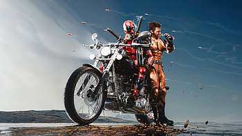 Deadpool And Wolverine Tear Up The Road, deadpool-and-wolverine, deadpool-3, deadpool, wolverine, 2024-movies, movies, hugh-jackman, superheroes, artist, artwork, digital-art, deviantart HD wallpaper