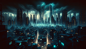Mystical Cityscape - Ultra, cityscape, night, skyscraper, urban, neon HD wallpaper