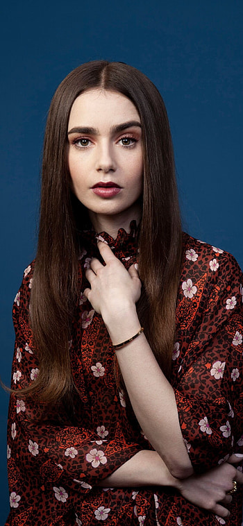 Lily Collins, 2019 Portrait, XS HD phone wallpaper