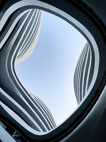 Architecture, Building, Miscellanea, Miscellaneous, Stripes, Streaks, Bends, Bottom View HD phone wallpaper